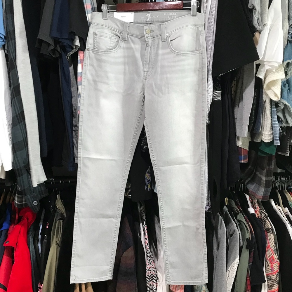 BNWT 7 for all Mankind grey boyfriend jeans - 27